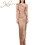 long champagne sequin dress